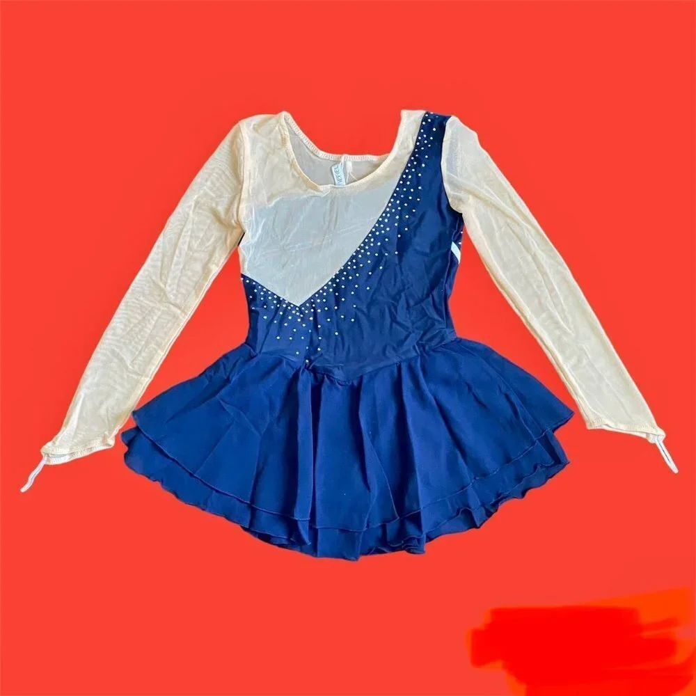 NWT!  Long Sleeve Gymnastics Dance Costume in Blue - Size 8